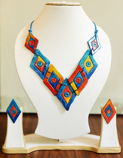 Athena Clay Necklace & Earring set