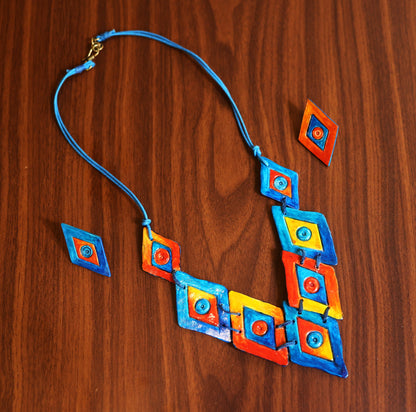 Athena Clay Necklace & Earring set