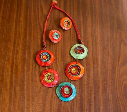Urmika Clay Necklace & Earring set