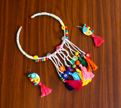 Padmakshi Mirror work Necklace & Earrings set