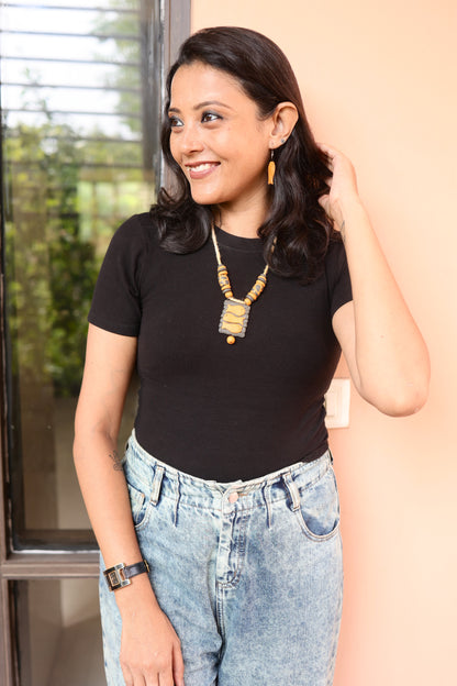 Krisha Poly Ceramic Necklace & Earring set
