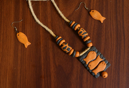 Krisha Poly Ceramic Necklace & Earring set