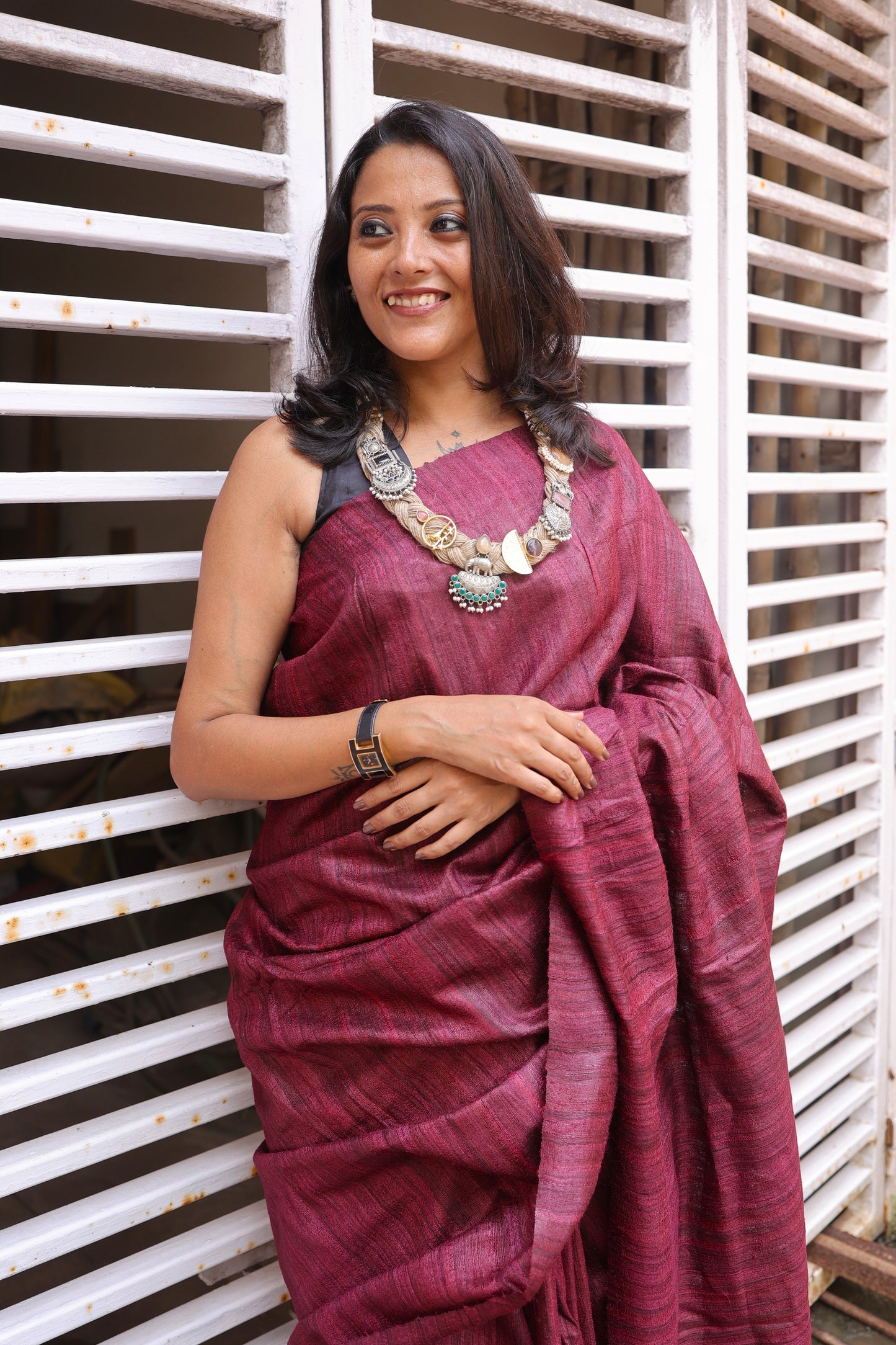 Anwita Jute Ornamental Necklace & Earrings set