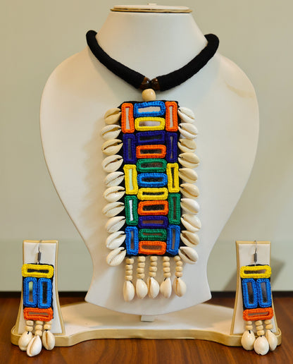 Amala Mirror work Necklace & Earrings set