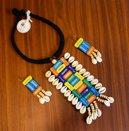 Amala Mirror work Necklace & Earrings set