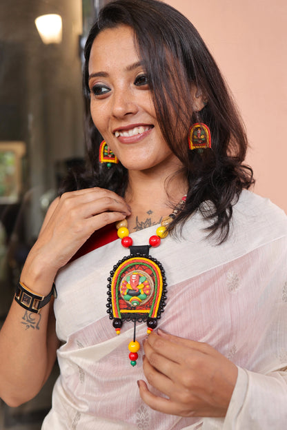 Pitambara Poly Ceramic Necklace & Earring set