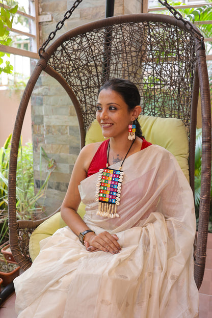 Chakrika Mirror work Necklace & Earrings set