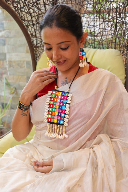 Chakrika Mirror work Necklace & Earrings set