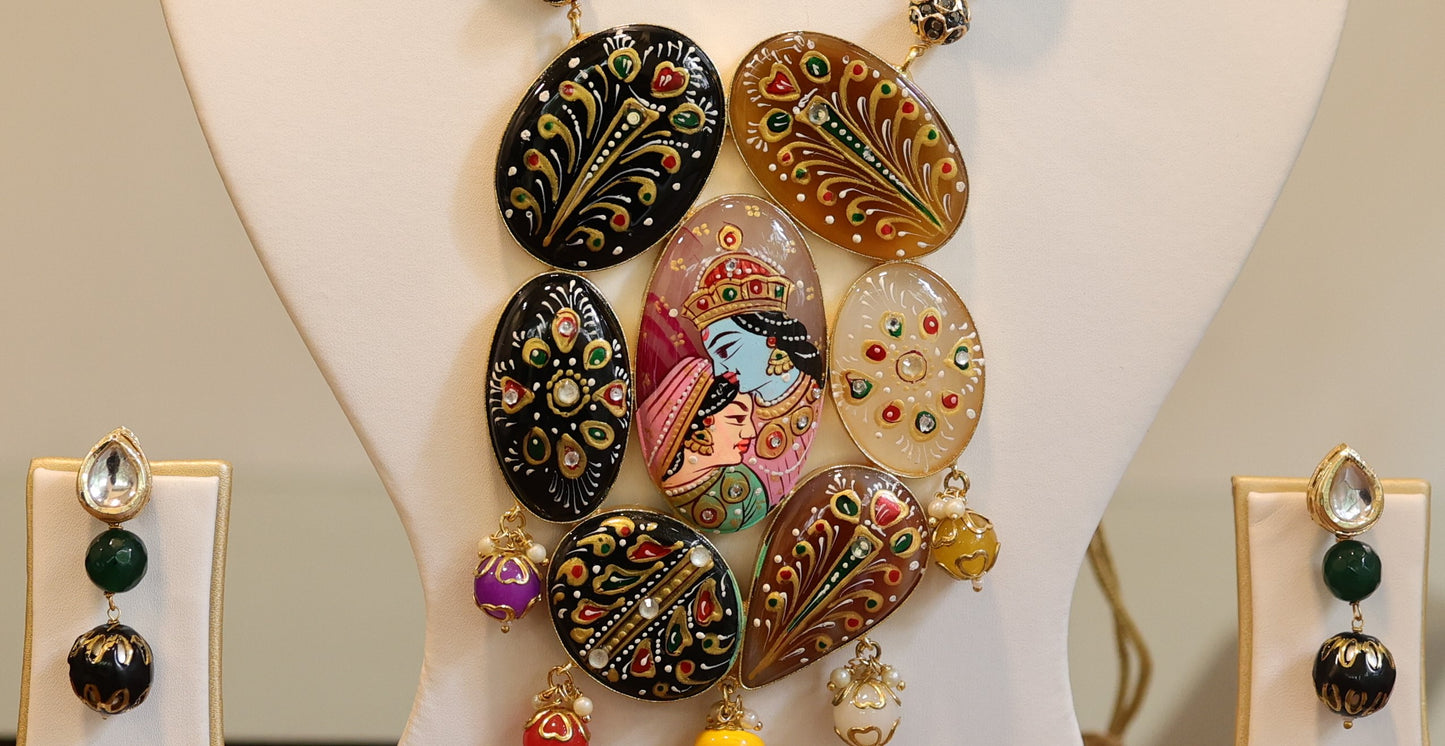Debasmita Tanjore Necklace & Earrings  set