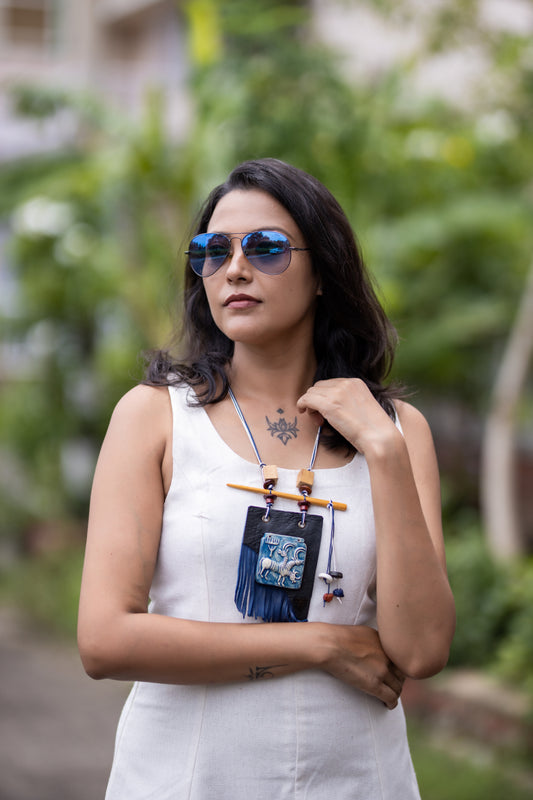 Nirvi Harappan Motif Ceramic Necklace