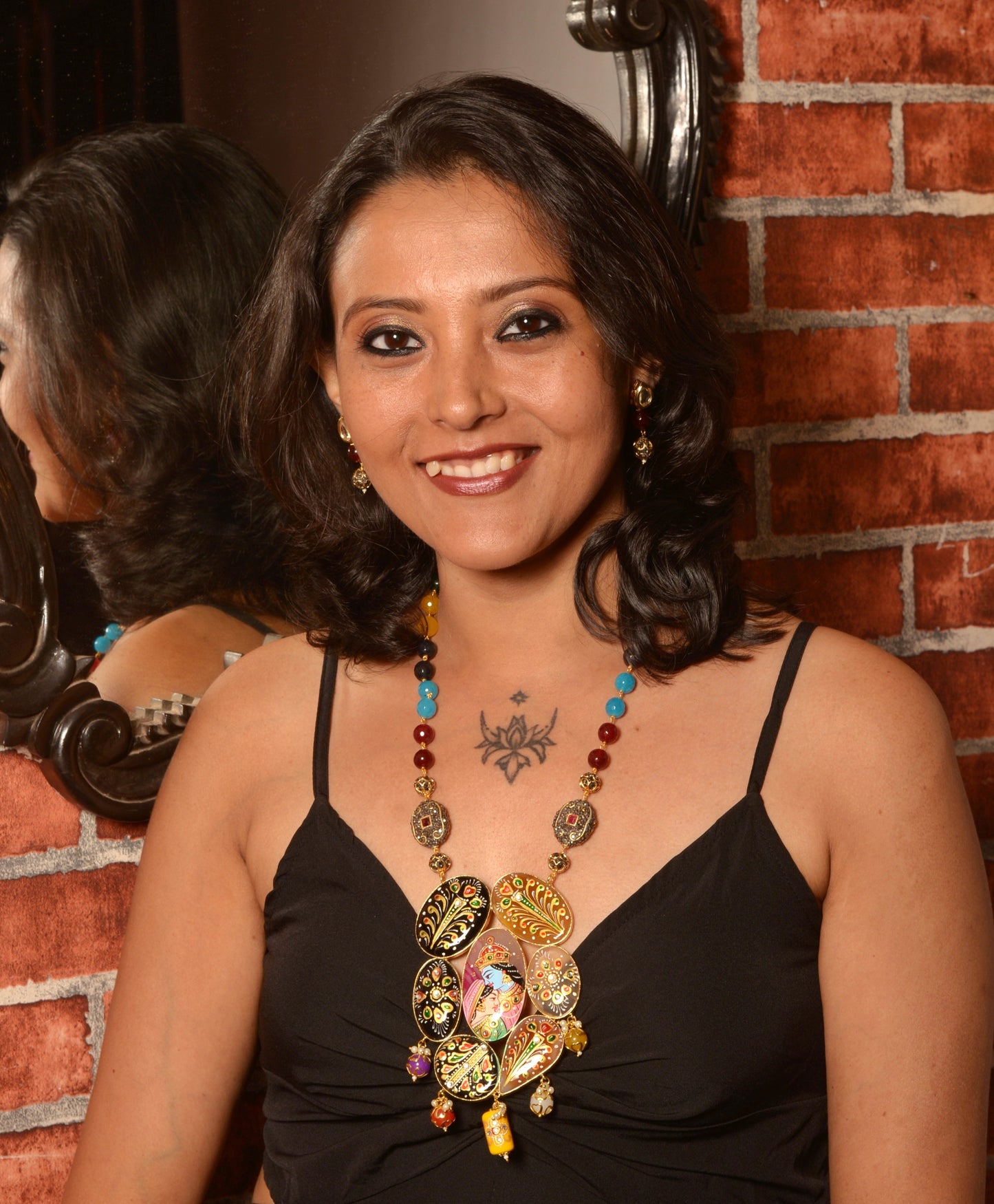 Debasmita Tanjore Necklace & Earrings  set