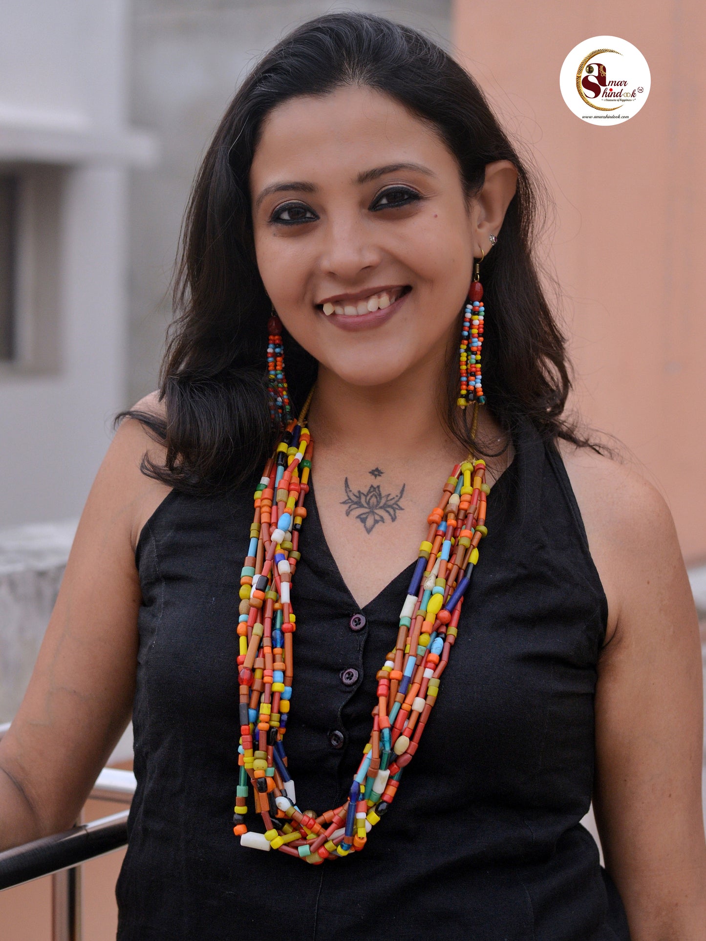 Jessie Naga Tribal Necklace & Earrings  set