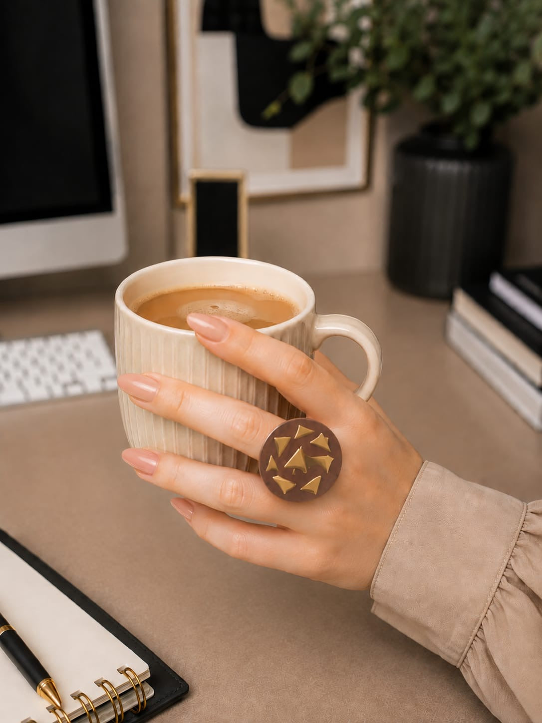Dityaa Copper & Brass Finger Ring