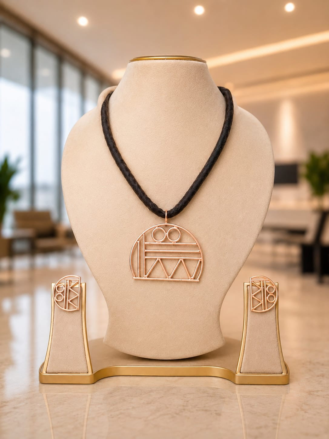 Pravya Copper Necklace & Earring set