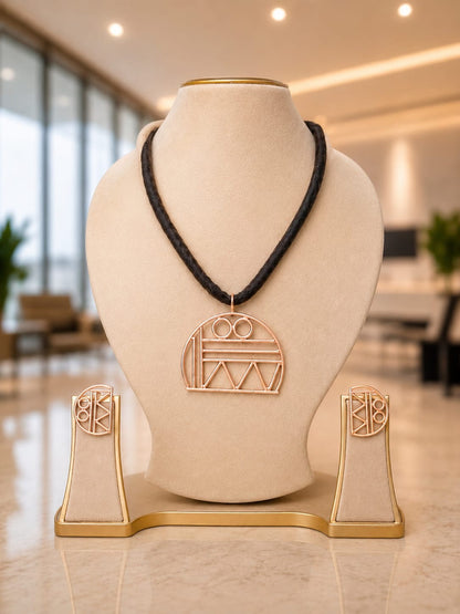 Pravya Copper Necklace & Earring set