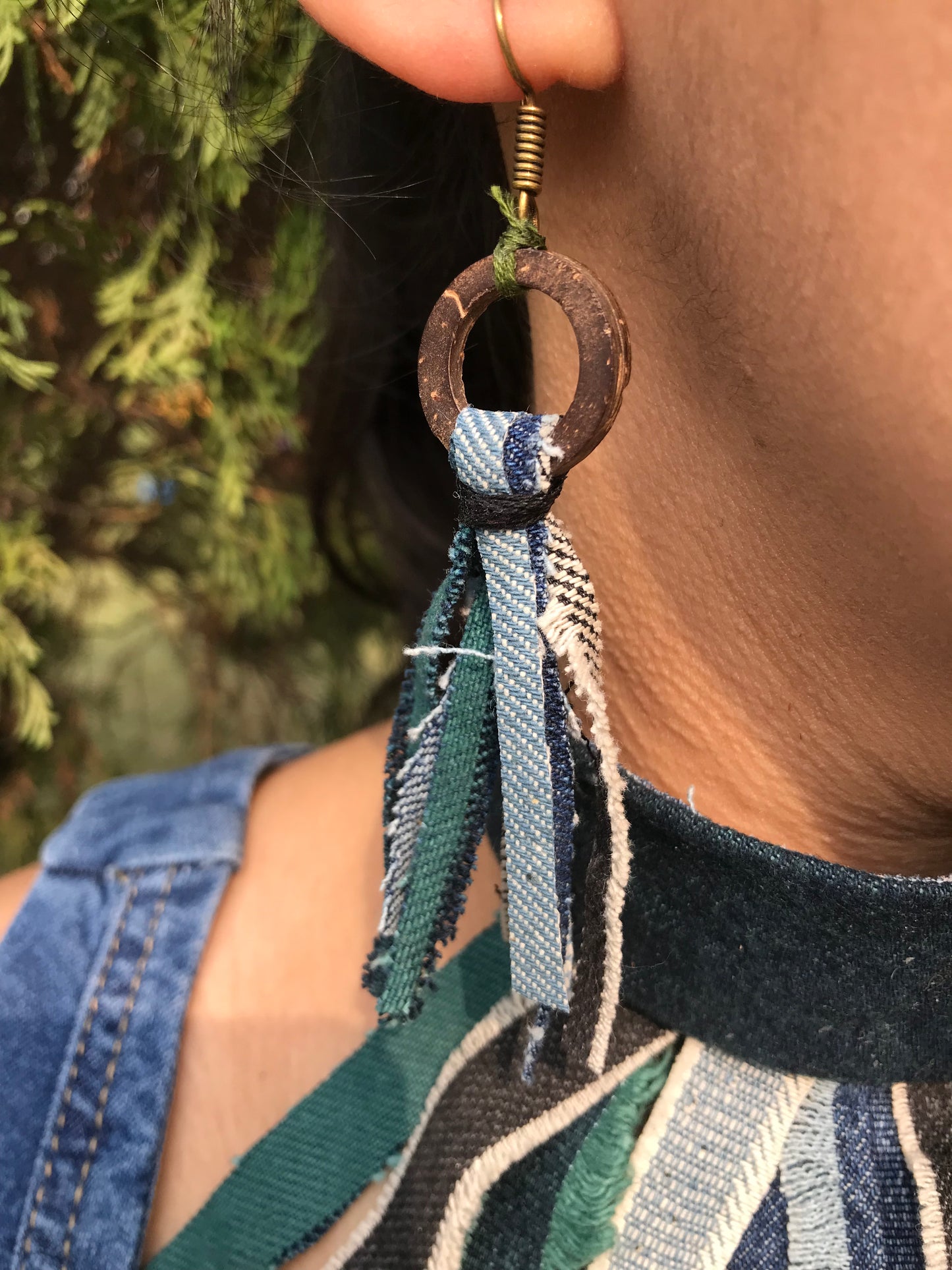 Diana Denim Necklace & Earrings set