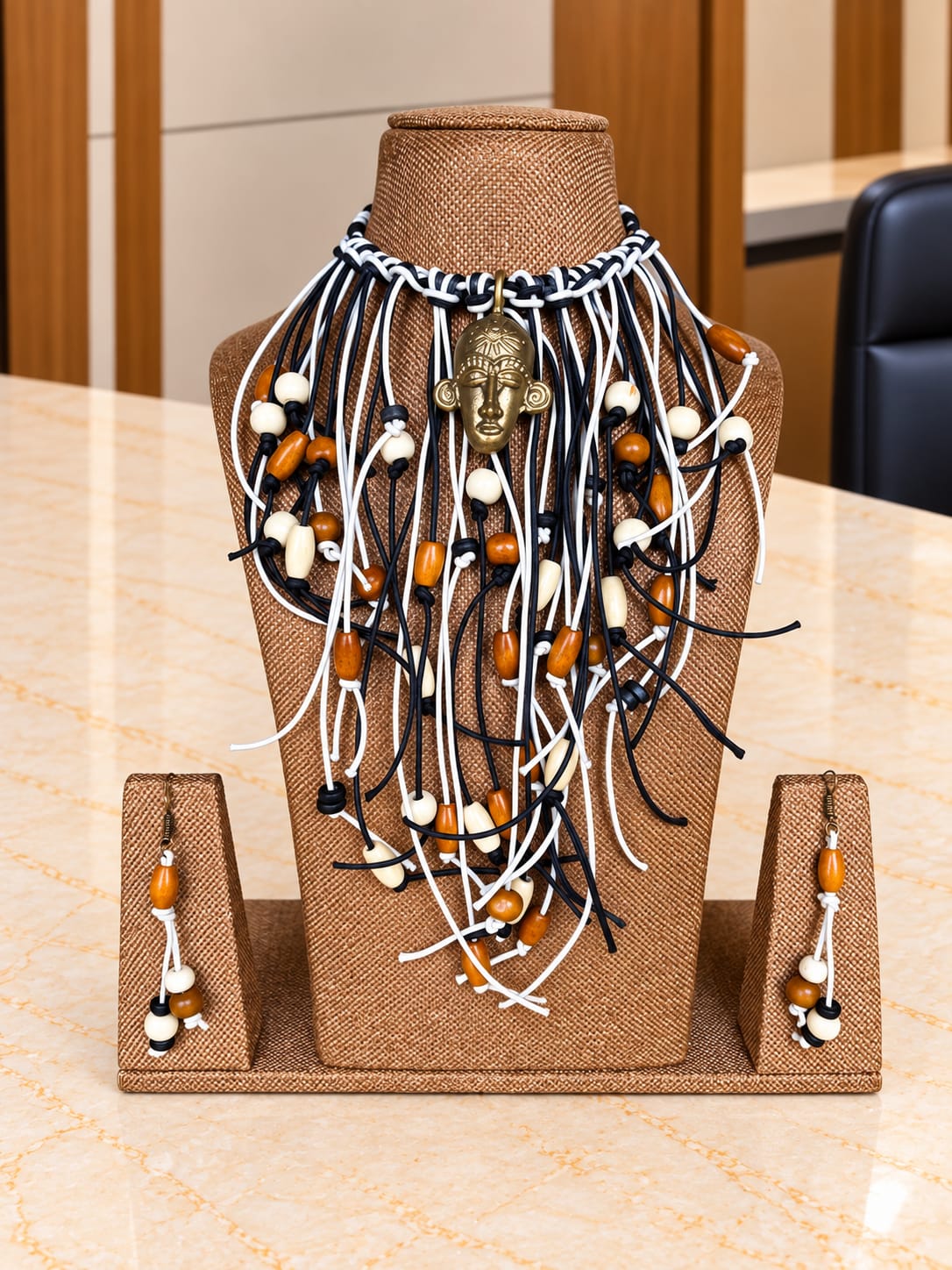 Niharika Dokra Tribal Boho Necklace & Earrings Set