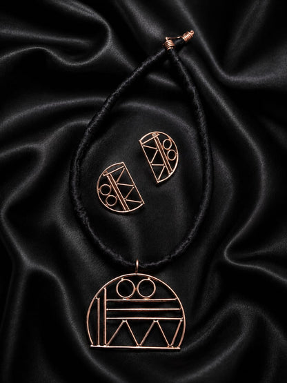 Pravya Copper Necklace & Earring set