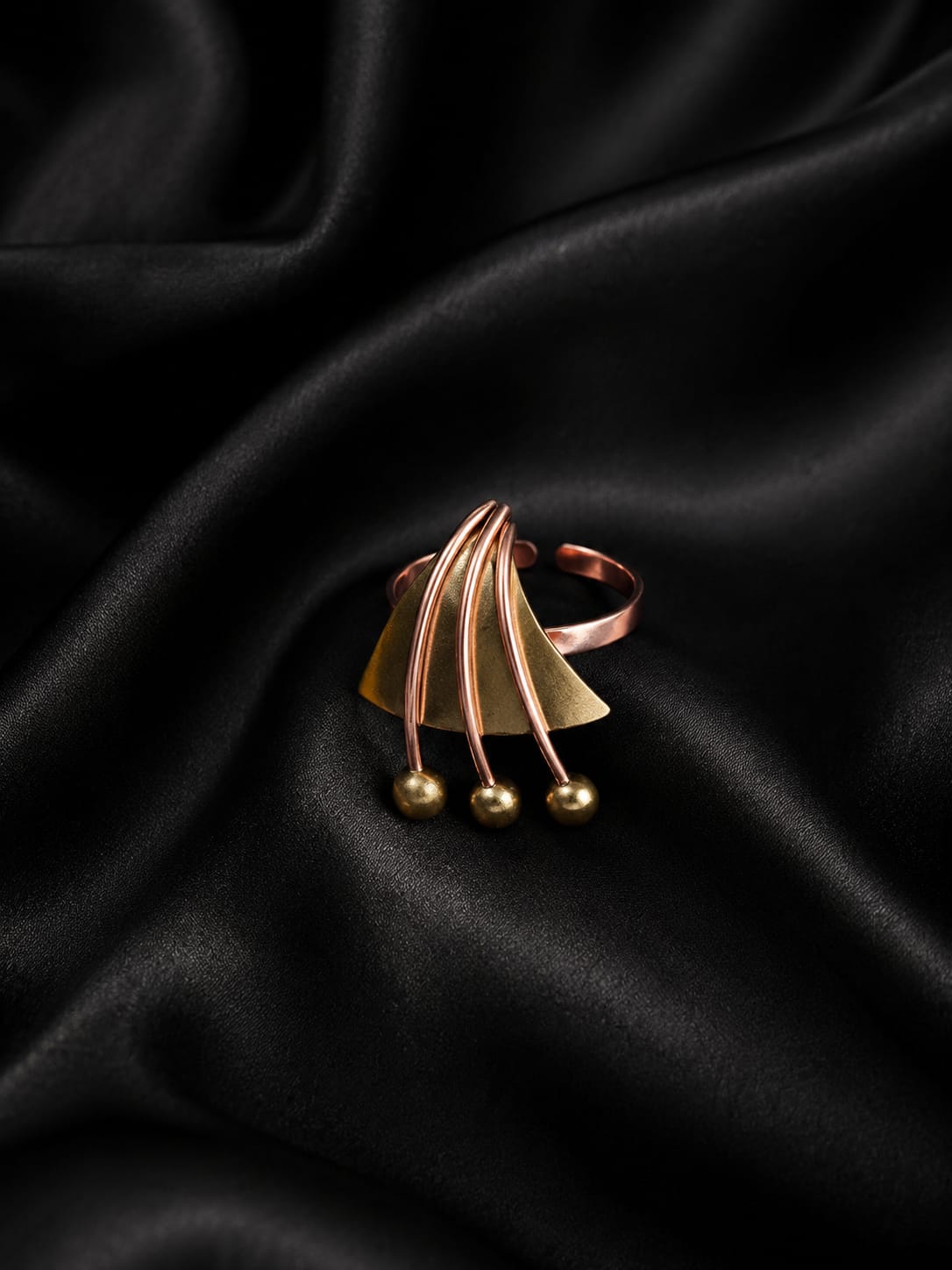 Sudiksha Copper & Brass Finger Ring