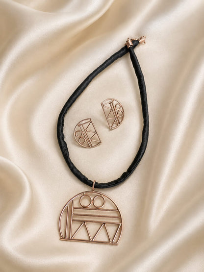 Pravya Copper Necklace & Earring set