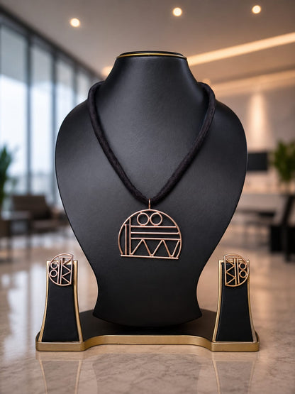 Pravya Copper Necklace & Earring set