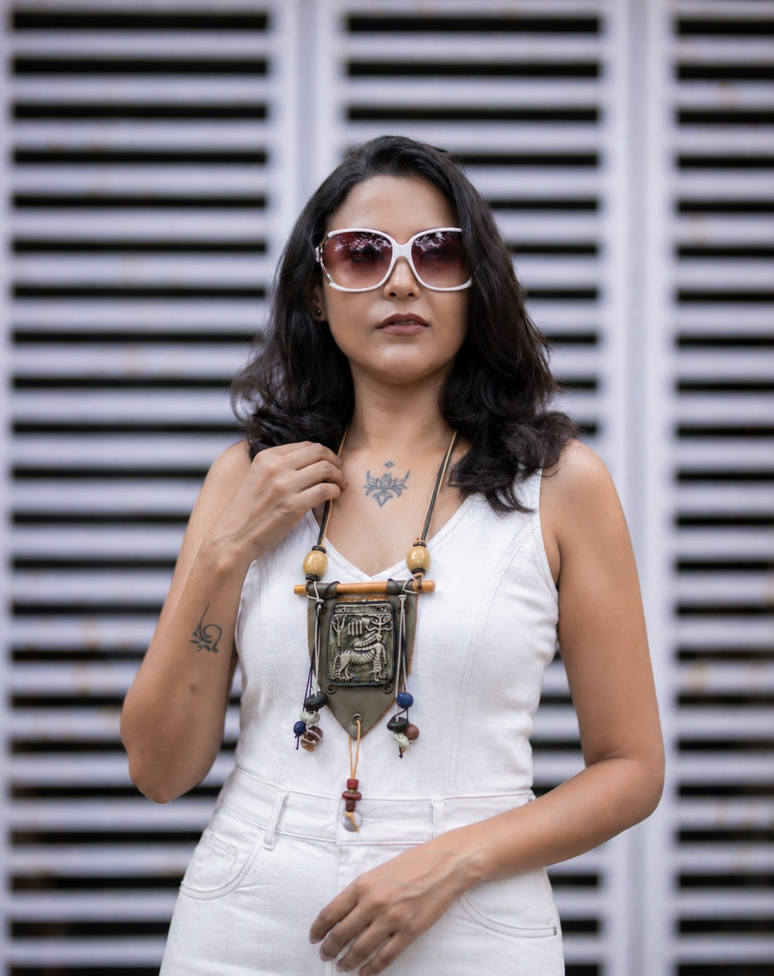 Chitra Harappan Motif Ceramic Necklace
