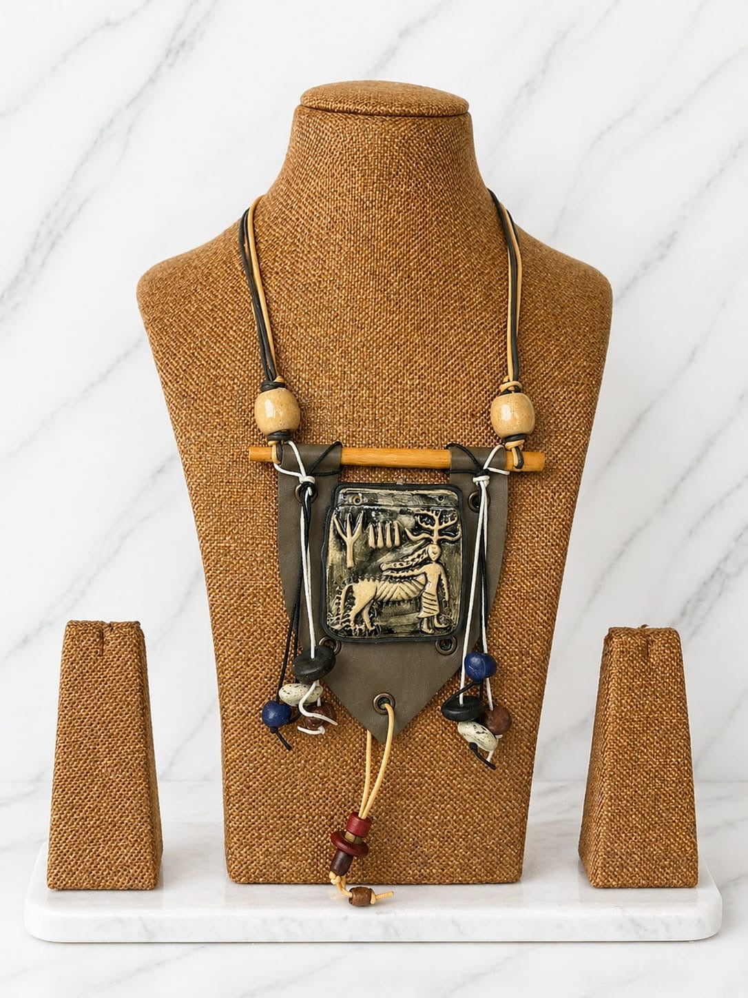 Chitra Harappan Motif Ceramic Necklace