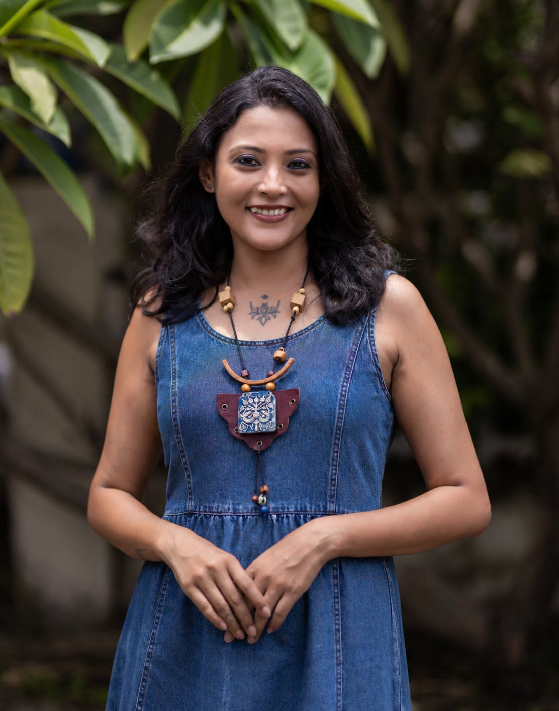 Lavana Harappan Motif Ceramic Necklace