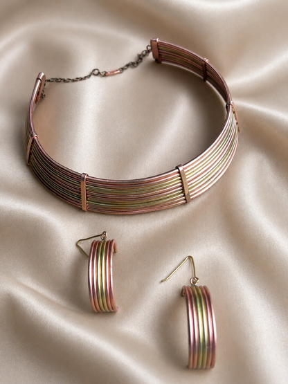 Vinisha Copper & Brass Necklace & Earring set