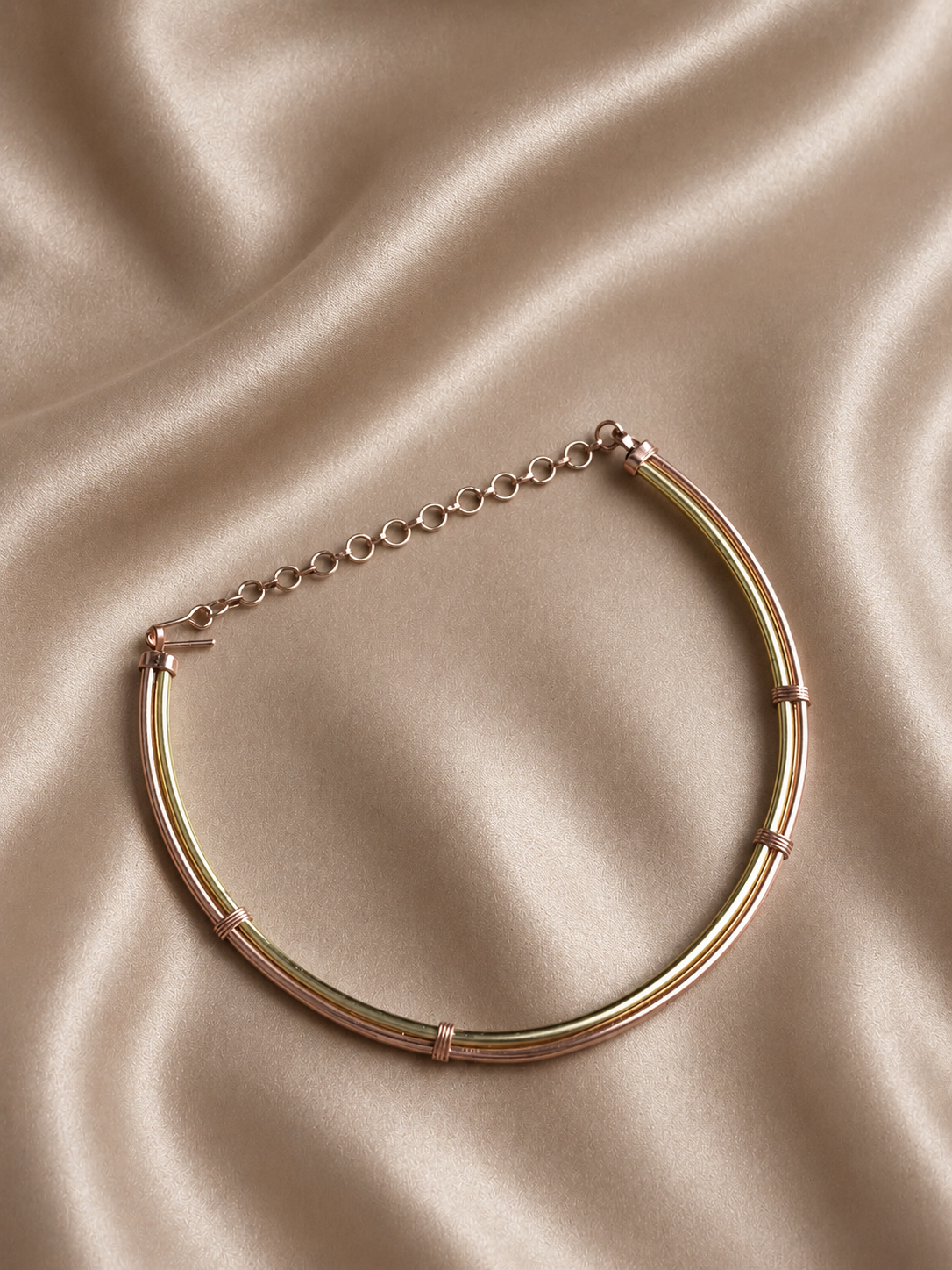 Shaivi Copper &  Brass Hasli Necklace