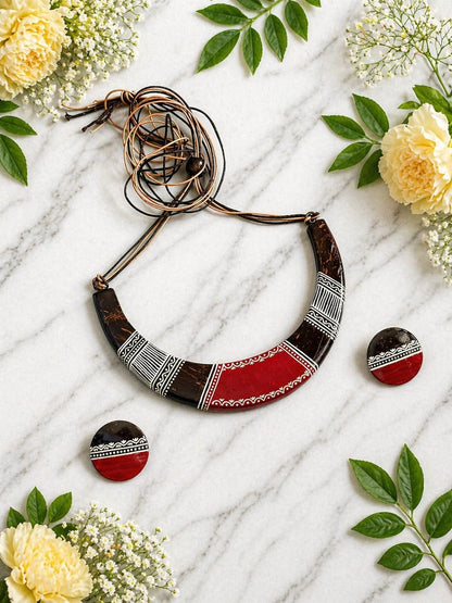 Krishika Coco Shell Necklace & Earring set