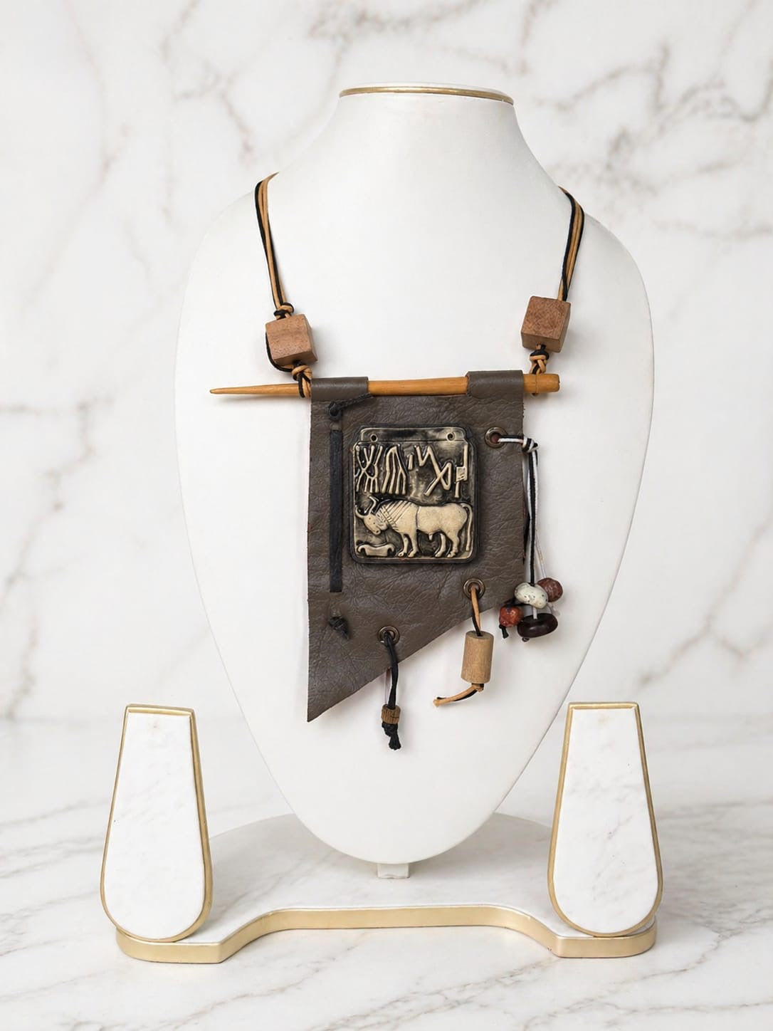 Nalini Harappan Motif Ceramic Necklace