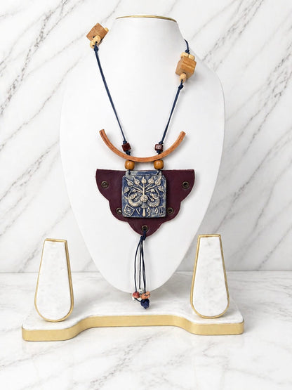 Lavana Harappan Motif Ceramic Necklace