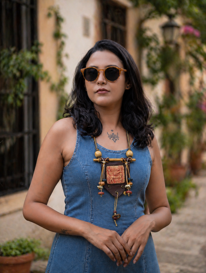 Chhavi Harappan Motif Ceramic Necklace