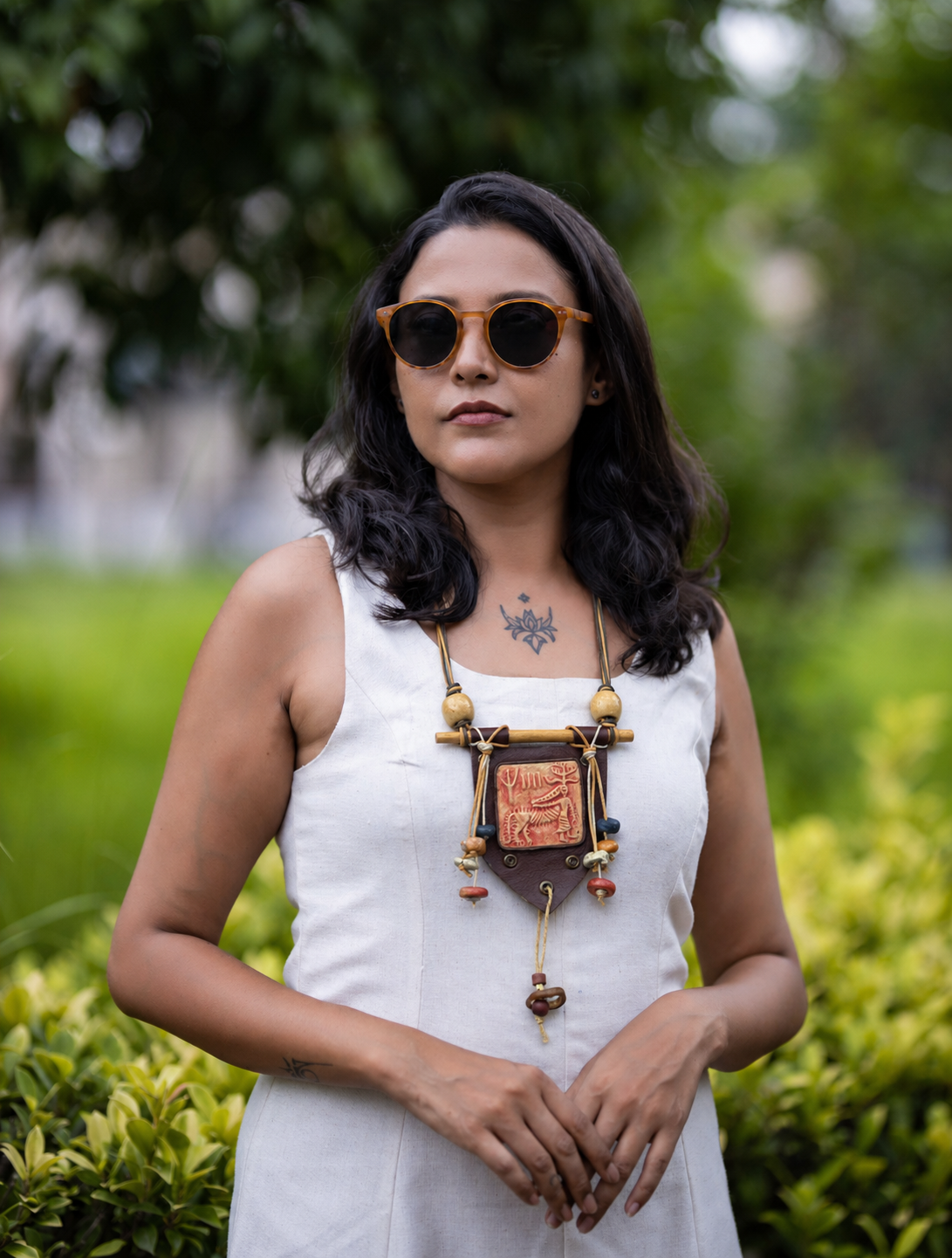 Chhavi Harappan Motif Ceramic Necklace