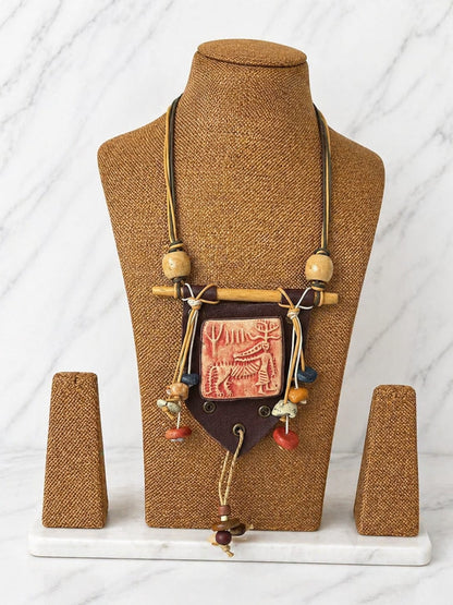 Chhavi Harappan Motif Ceramic Necklace