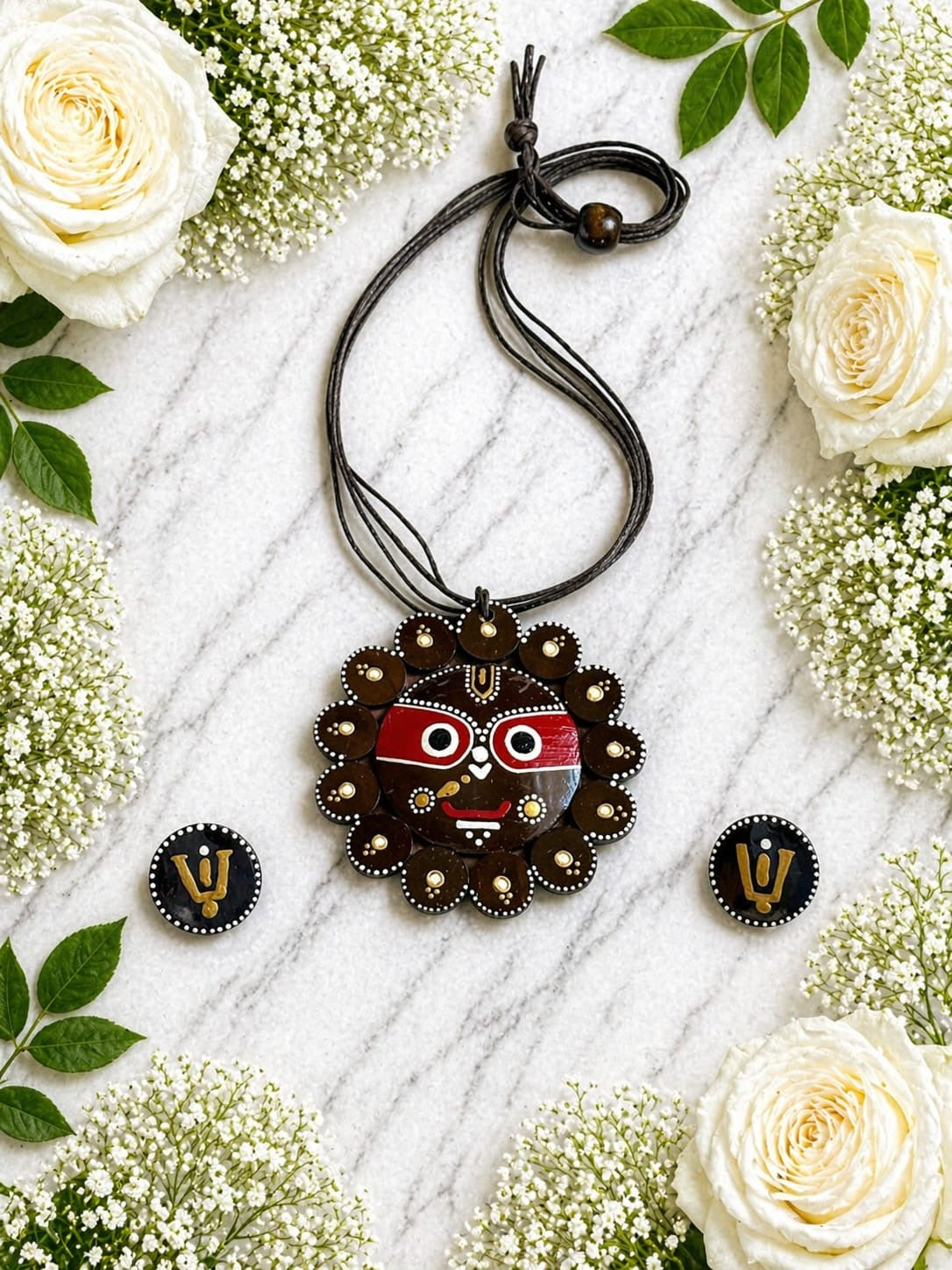 Jashwi Jagannatha Coco Shell Necklace & Earring set