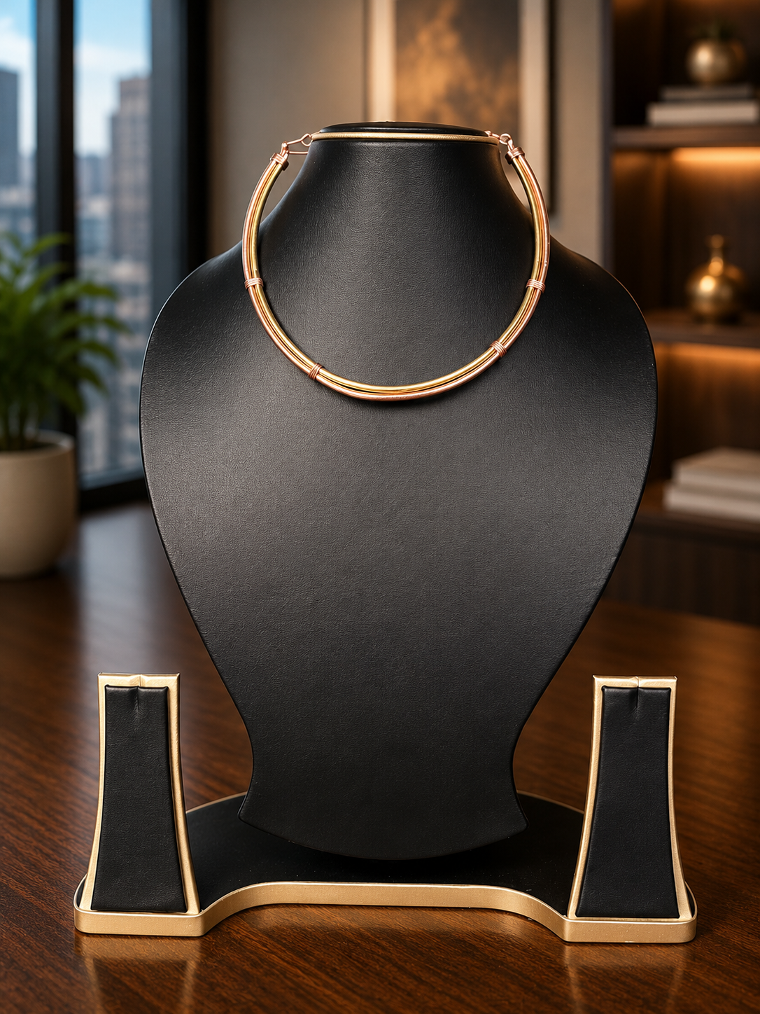Shaivi Copper &  Brass Hasli Necklace