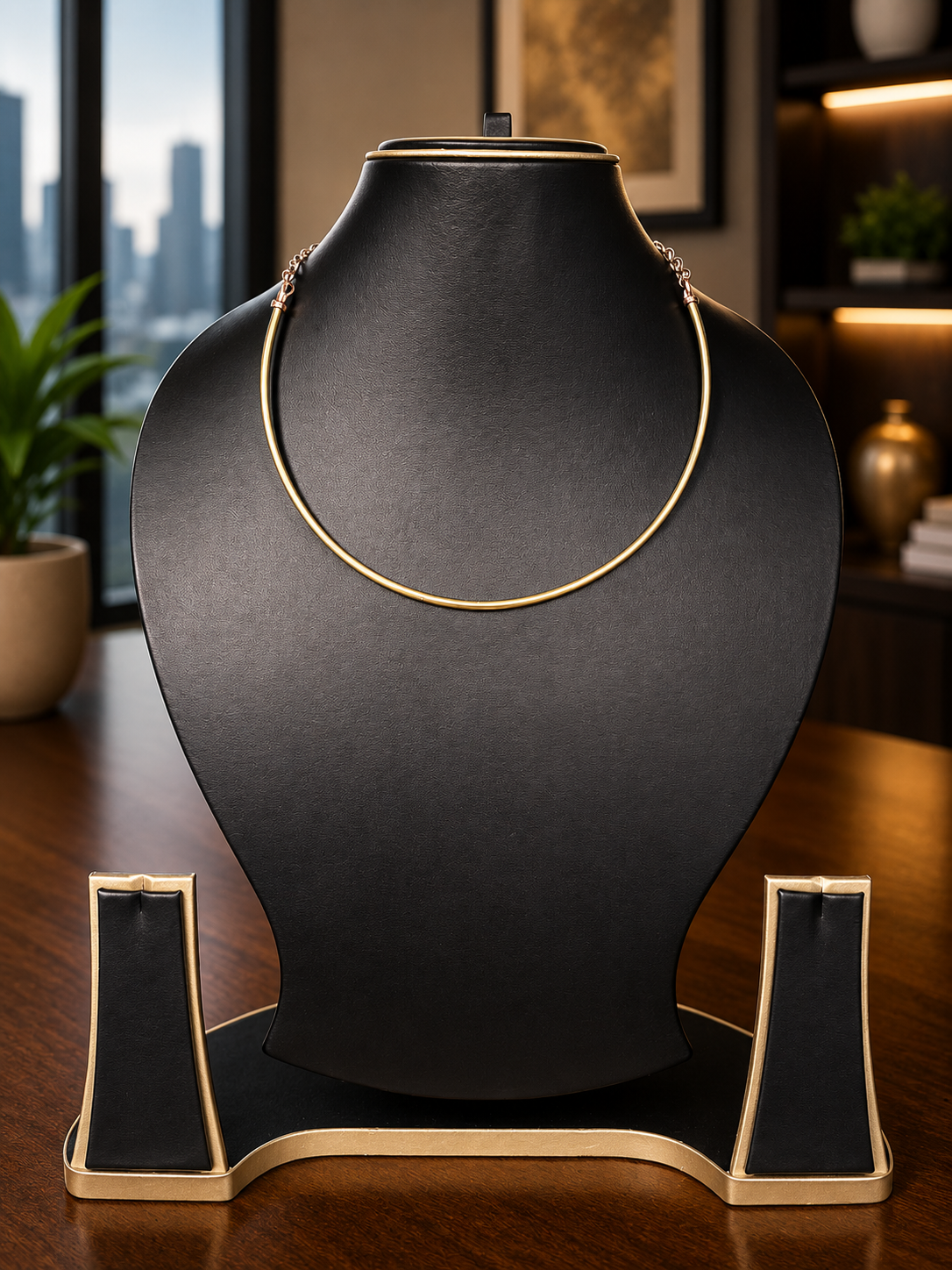 Samiksha Brass Hasli Necklace