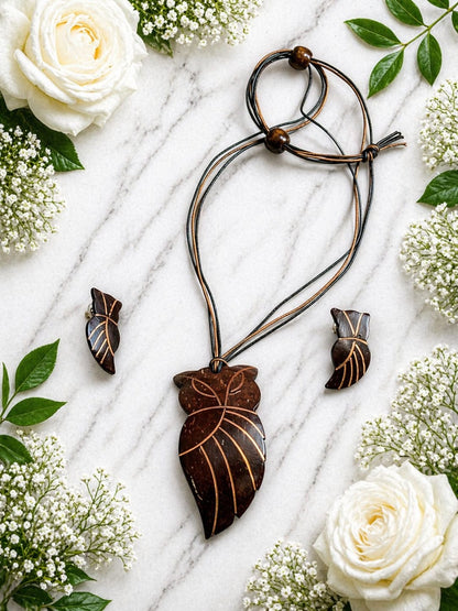 Anaya Coco Shell Necklace & Earring set