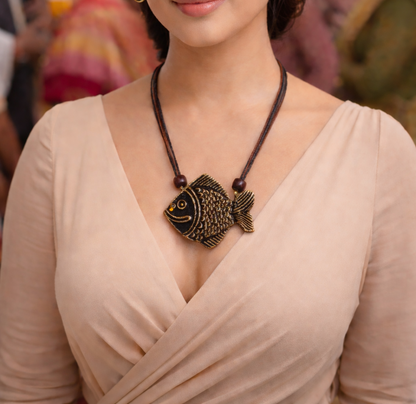 Samanvita Clay Necklace & Earring set