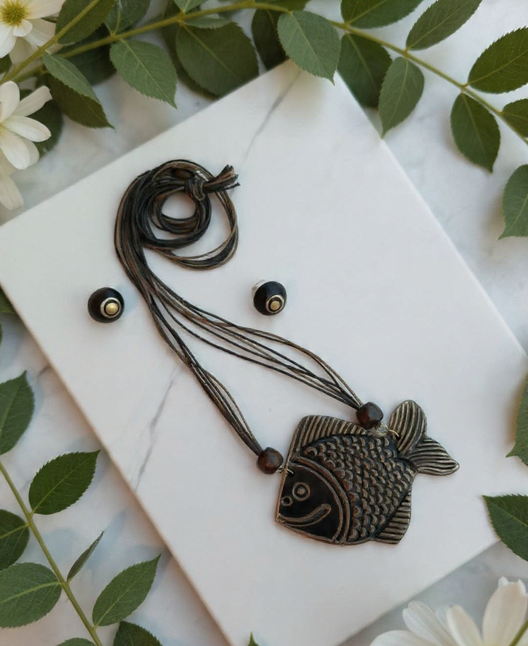 Samanvita Clay Necklace & Earring set