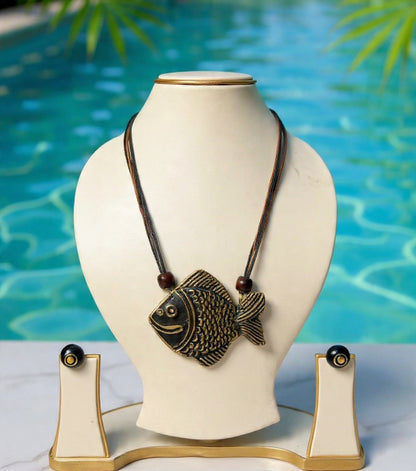 Samanvita Clay Necklace & Earring set