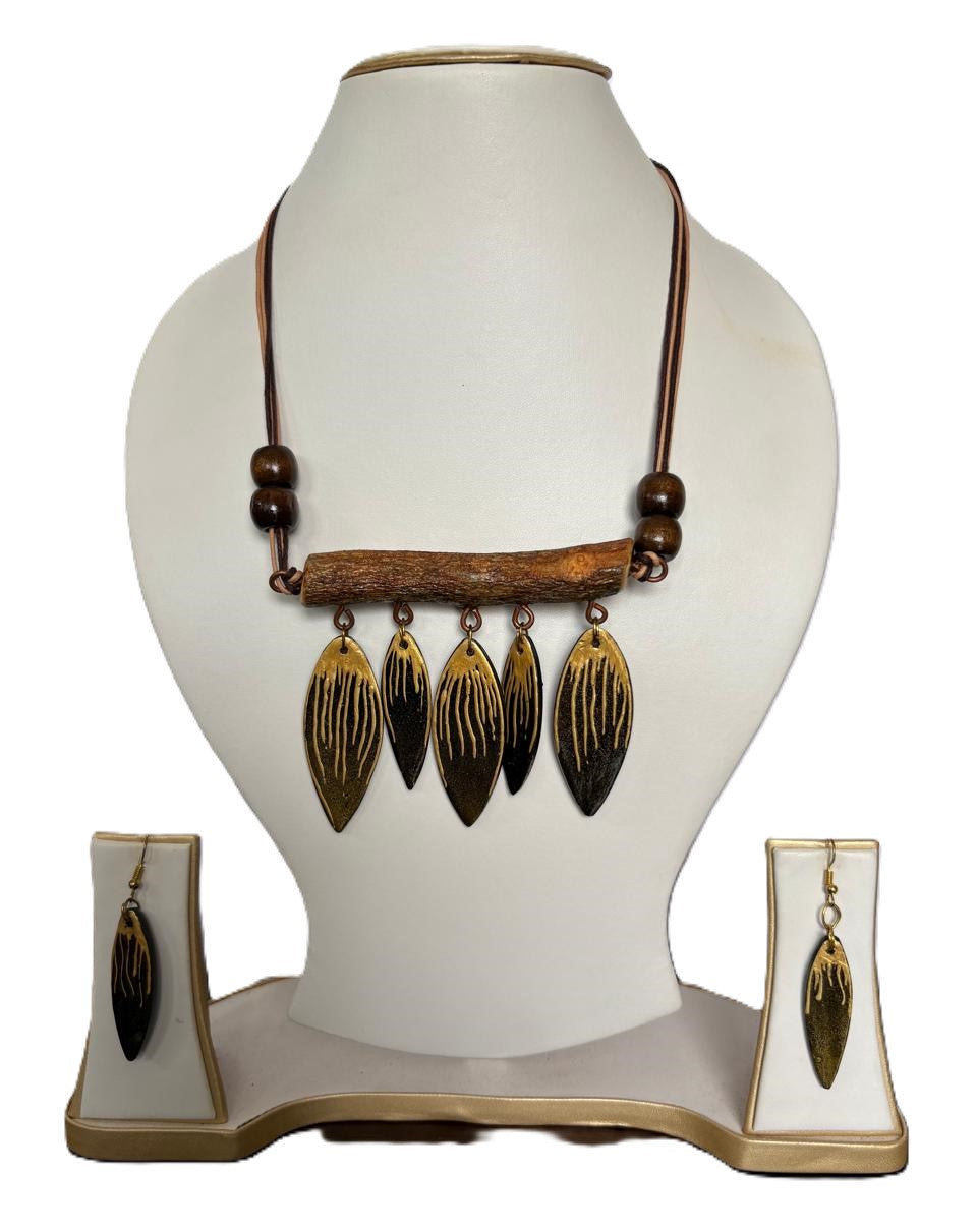 Dhruvi Clay Necklace & Earring set