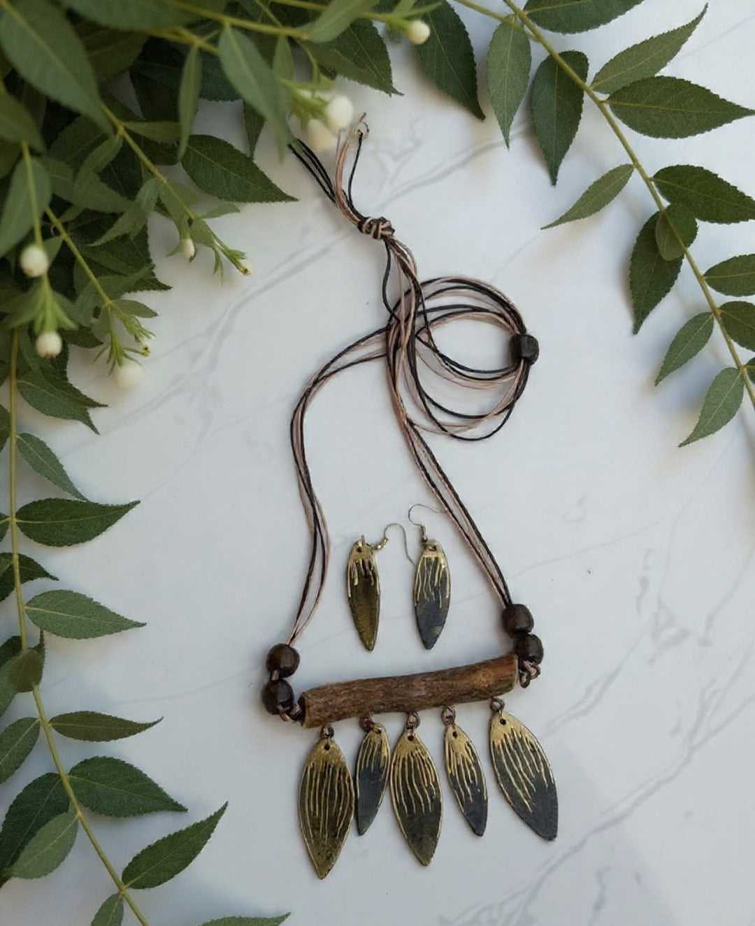 Dhruvi Clay Necklace & Earring set