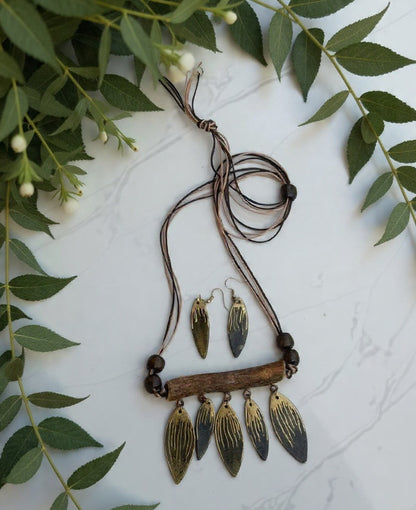 Dhruvi Clay Necklace & Earring set