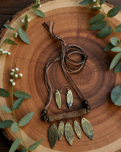 Dhruvi Clay Necklace & Earring set