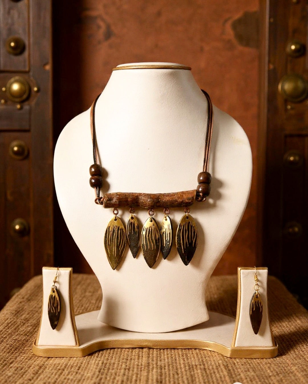Dhruvi Clay Necklace & Earring set