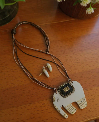 Keyara Clay Necklace & Earring set