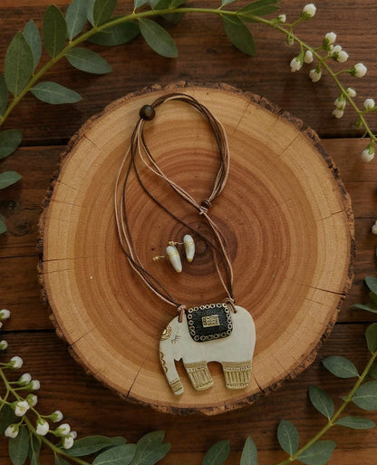 Keyara Clay Necklace & Earring set
